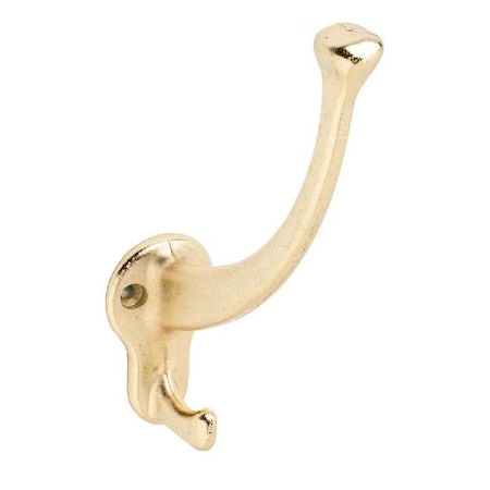 Ives Commercial Aluminum Coat and Hat Hook Bright Brass Finish 575A3